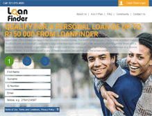 Tablet Screenshot of loanfinder.co.za
